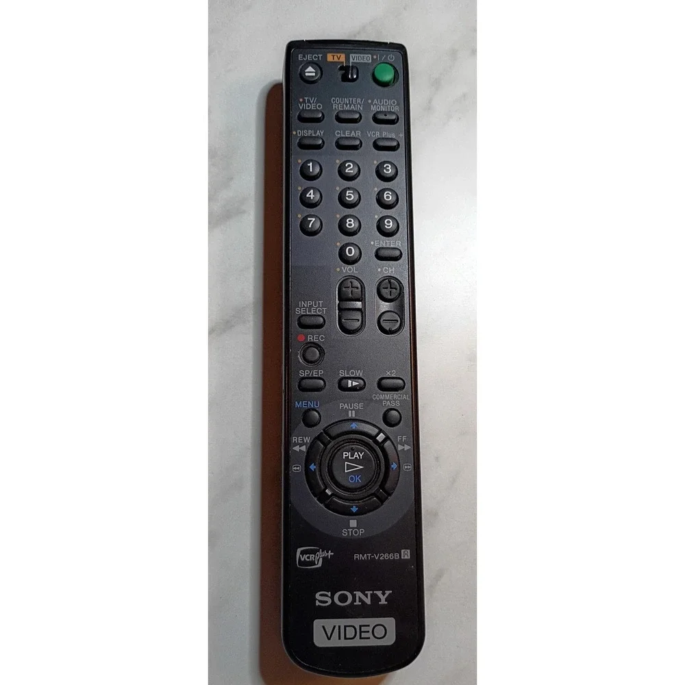 Sony RMT-V266B VCR Plus+ Remote Control for Sony Video Cassette Recorders Black